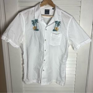 Todd Snyder- Surf Scenic Embroidery Camp Collar Shirt- M